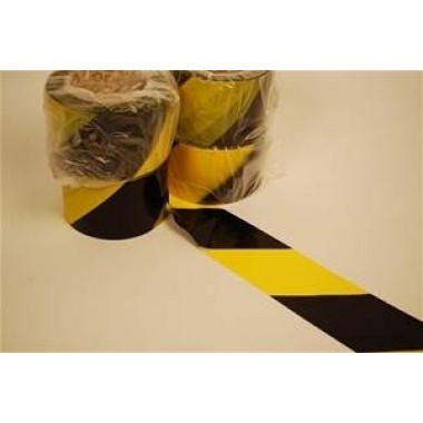  4 Rolls X 100M x 75mm Safety Hazard Barrier Tapes Yellow & Black